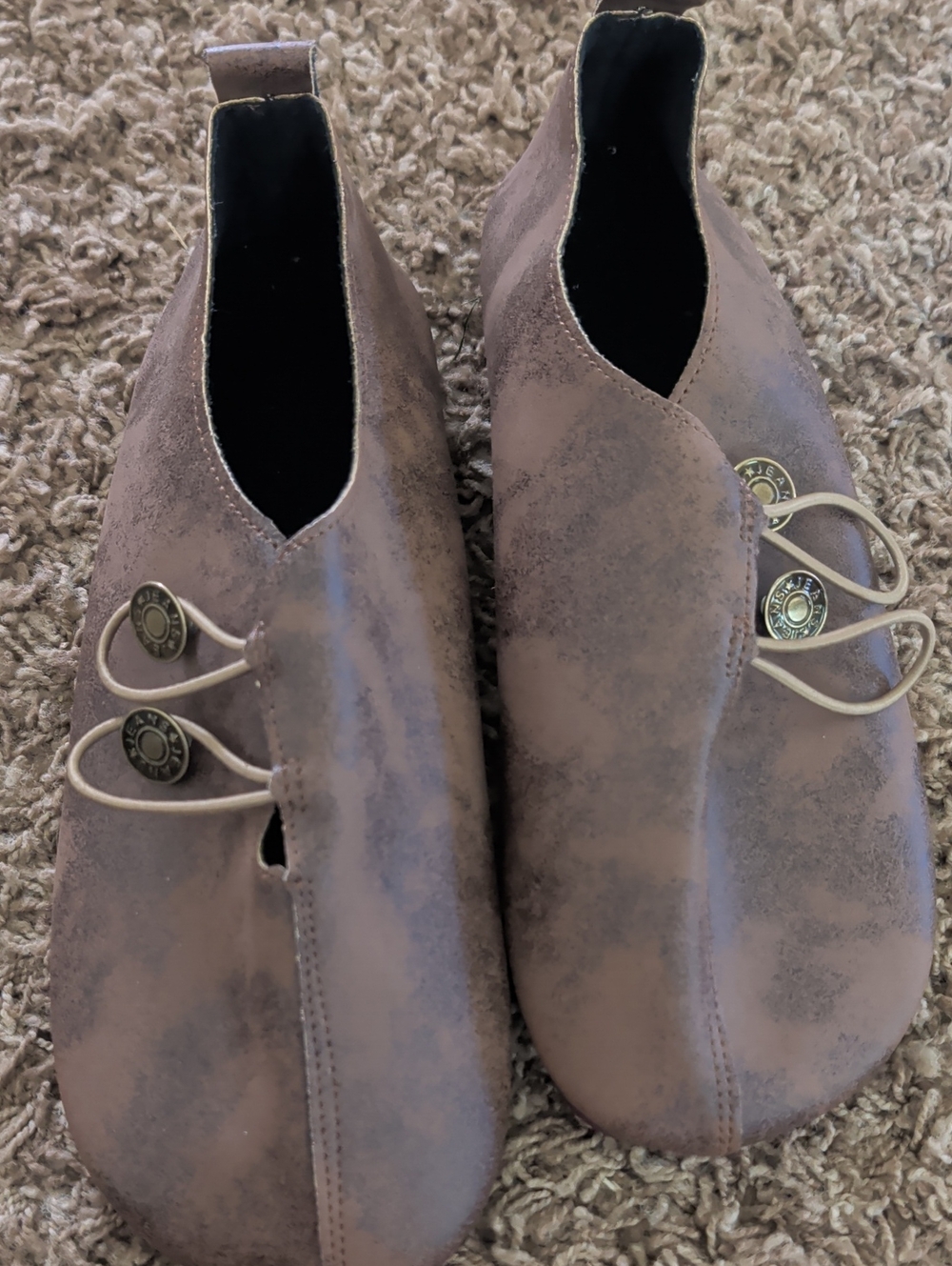 Women’s Distressed Taupe Barefoot Flats